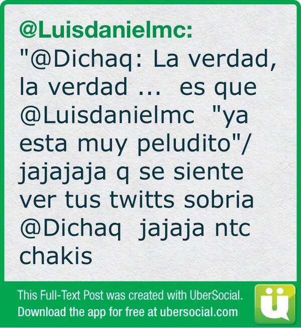 Luisdanielmc's tweet photo. "@Dichaq: La verdad, la verdad ...  es que @Luisdanielmc  "ya esta muy peludito"/ jajajaja q se siente (cont) http://t.co/IbX8zjkIeC