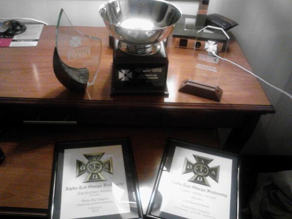 Our awards from @AlphaTauOmega #AwardsBanquet #TrueMerit #Excellence #UpperAlpha #Scholarship #Elevate