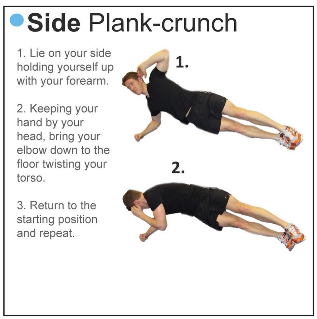 Oblique plank crunch sale