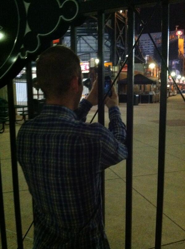 Pstrad's tweet photo. Pstrad #takingapictureofcamdenyardswhiletryingtosneakintocamdenyards #pstraddoingthings http://t.co/GWbPL2Spao