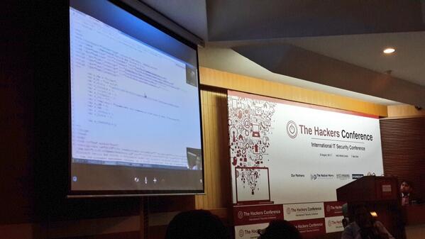 TheHackersNews's tweet photo. SSL BREACH demo Live at #THC2013 @hackers_conf ... superb one !! http://t.co/FNa9QcVEFI
