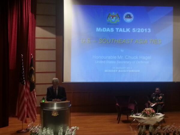 US 'Rebalancing Strategy' should not be misinterpreted and 'ASEAN Centrality' is important - Mr. Hagel #USSecDef