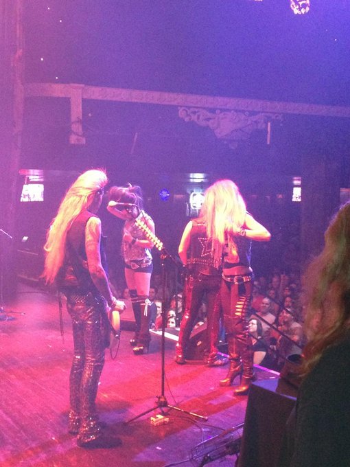 Showing off our #SkankasaurusWrecks vests with @Steel_Panther http://t.co/YHq1IZmyXD<a href="/tag/skankasauruswrecks"class="tags">#SkankasaurusWrecks</a>