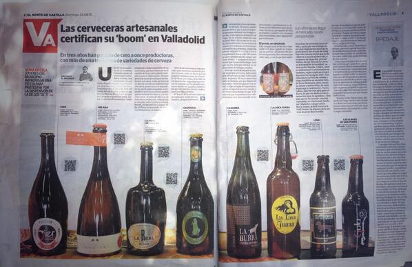 Buen reportaje de <a href="/nortecastilla/">El Norte de Castilla</a> la cerveza de Valladolid sube posiciones porque estamos trabajando para dar calidad