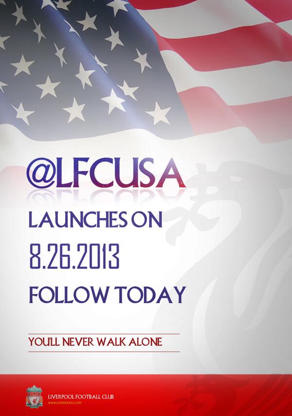 On Monday, LFC will officially launch <a href="/LFCUSA/">Liverpool FC USA</a> - are you following yet? #LFCUSA
