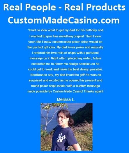 More customers excited about their purchases at CustomMadeCasino.com ! #uniquegifts #weddingfavors #pokergifts