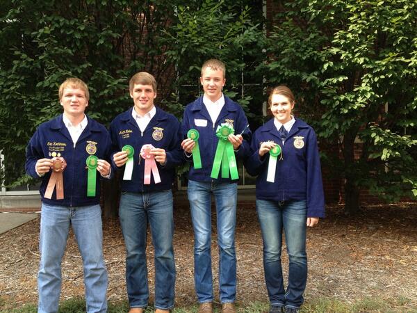 The 6th place Livestock Judging Team!