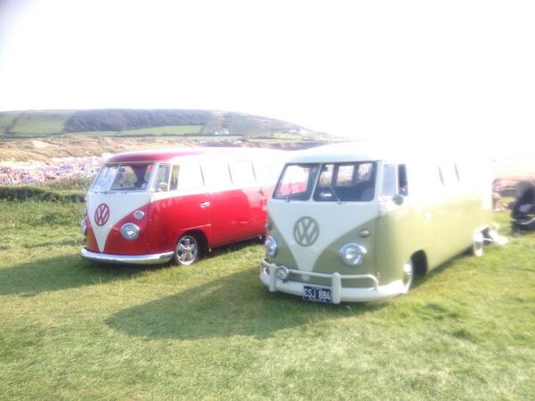 Ocean_Cottages's tweet photo. What better place for a VW Camper than overlooking Croyde Bay! Well done #bigsunday vw festival for Lymphoma. http://t.co/KQGCQzKqnL
