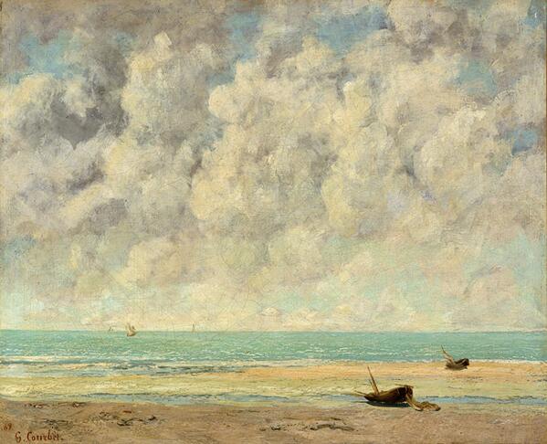 PascaleDG's tweet photo. RT “@metmuseum: Escaping to the beach? Enjoy Courbet’s “The Calm Sea.” http://t.co/0w4Z7VHkhr http://t.co/E6O3usbn06”