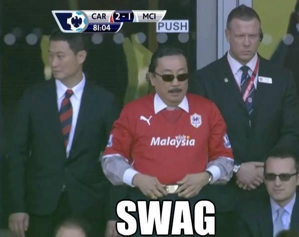 No5Yusuf's tweet photo. "@FootballFunnys: Cardiff owner. Swag. http://t.co/ffYHvIJHEn"@_mangel_