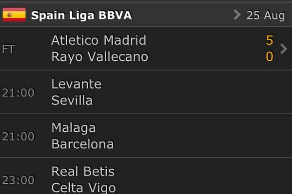 ScoreLive_NL's tweet photo. De uitslagen van vandaag en wat nog gespeeld moet worden #ligabbva http://t.co/nu21Eg3kht