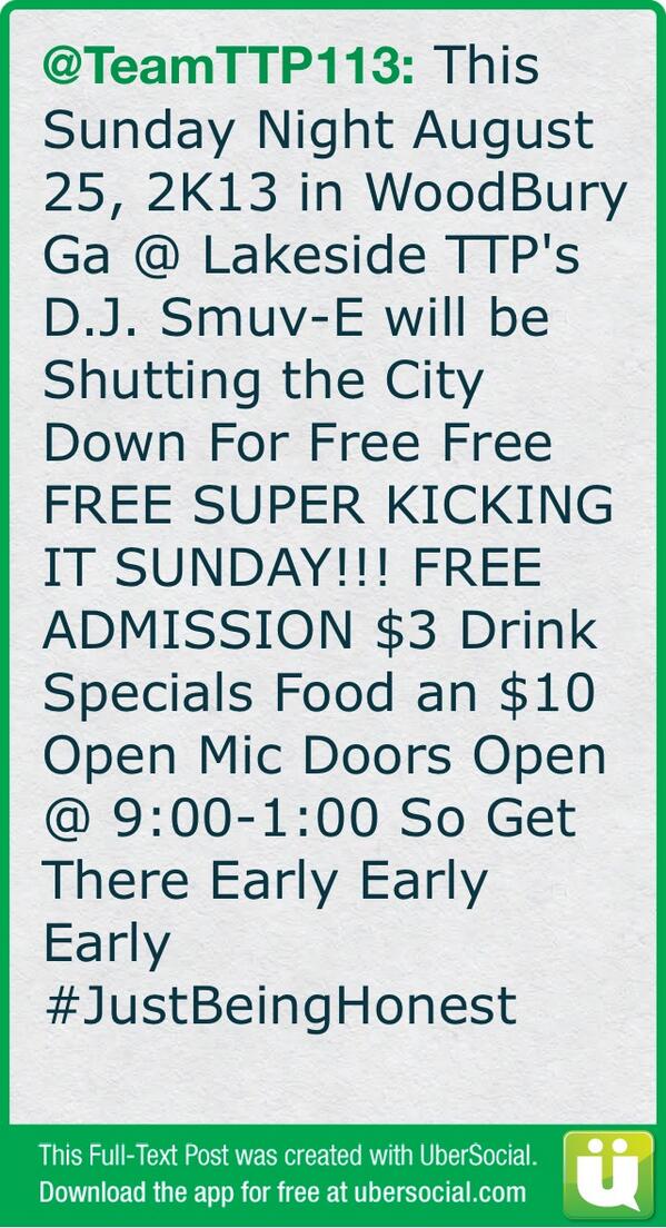 TeamTTP113's tweet photo. This Sunday Night August 25, 2K13 in WoodBury Ga @ Lakeside TTP's D.J. Smuv-E will be Shutting the (cont) http://t.co/1kJaNeOZX0