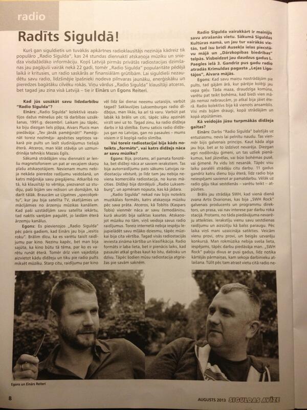 Melns uz balta: <a href="/Radio7lv/">RADIO7</a>, radīts Siguldā! #Siguldasavize