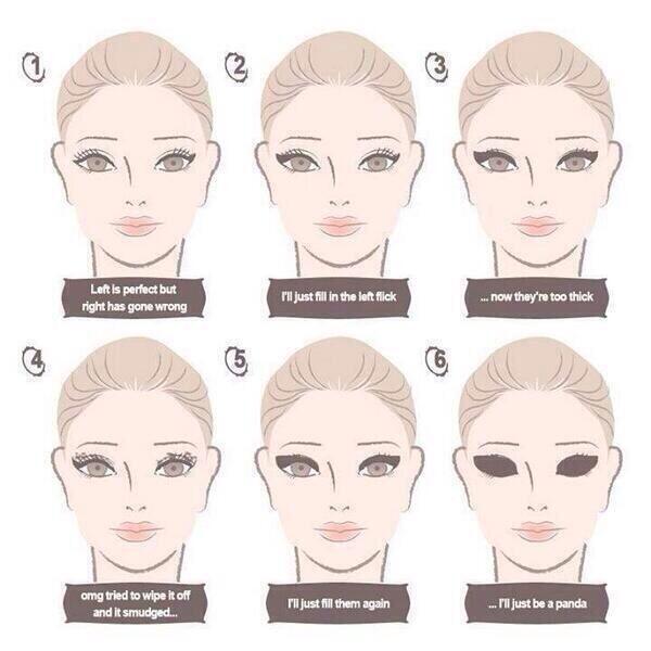 Minxlash's tweet image. So cute and so true!! #girlproblems #makeup #eyeliner #cute #makeuptalk