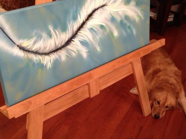 Leila is tired of my creative streak...but I could get used to a paintbrush in my hand everyday! <3