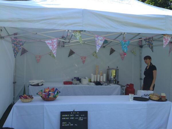 Our lovely tea stall at the companion dog show in Alexandra park - show opens 11.30 today, tea from now!