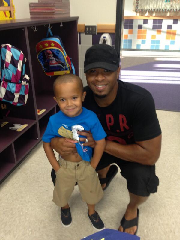 Baby boy's first day of school!