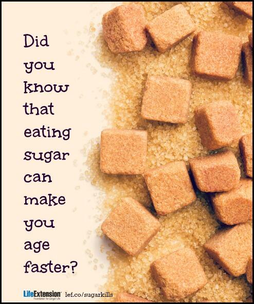 LifeExtension's tweet image. Want to age FASTER? Keep eating lots of #sugar. #longevity #nutrition