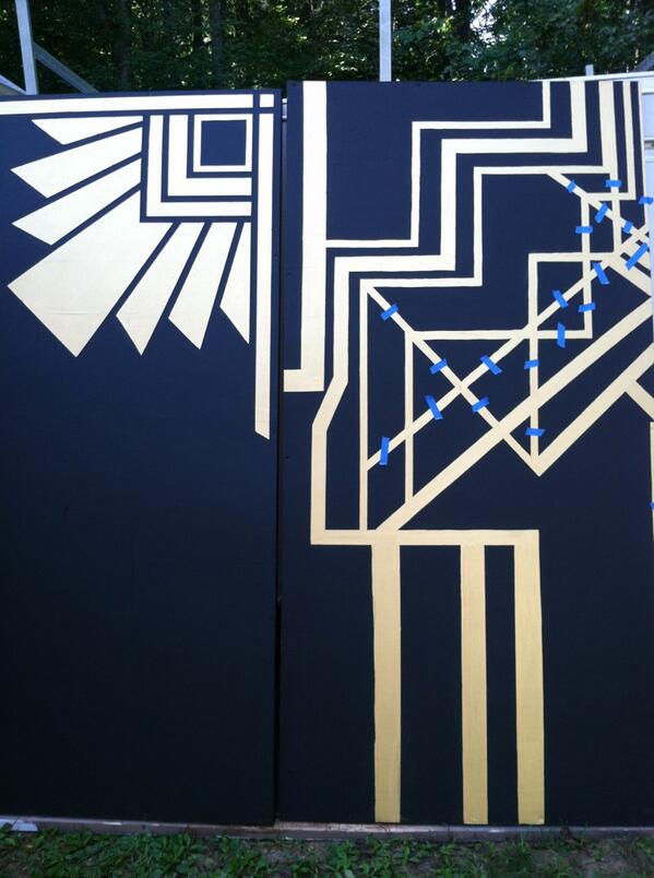 GetlitDavid's tweet photo. Making some edits to the Art Deco band backdrop for an October wedding at Biltmore Estate http://t.co/K4oJtdwYxo