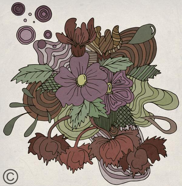 LBillustrator's tweet image. #flower doodle