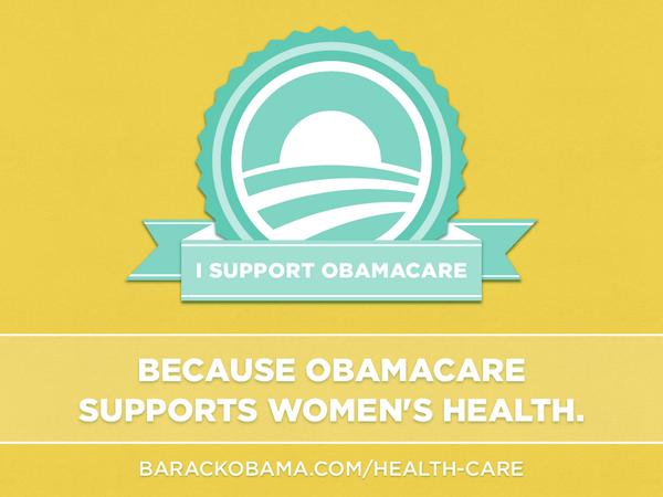 BarackObama's tweet photo. RT if you're glad being a woman will no longer be a pre-existing condition thanks to #Obamacare. #WomensEqualityDay http://t.co/B4dM3zSCIr