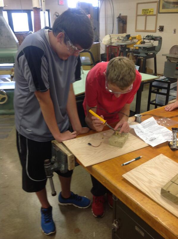 DVD_engineers's tweet image. Smell the molten metal, see the career skills being developed. #PLTW #Davidson #SolderingIsFun #STEM