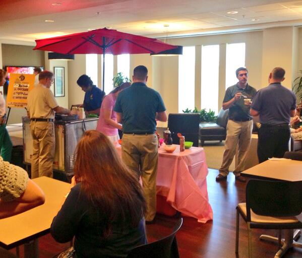 Enjoying a delicious afternoon ice cream social at @Post_Properties Atlanta Corporate Office! #top100placestowork