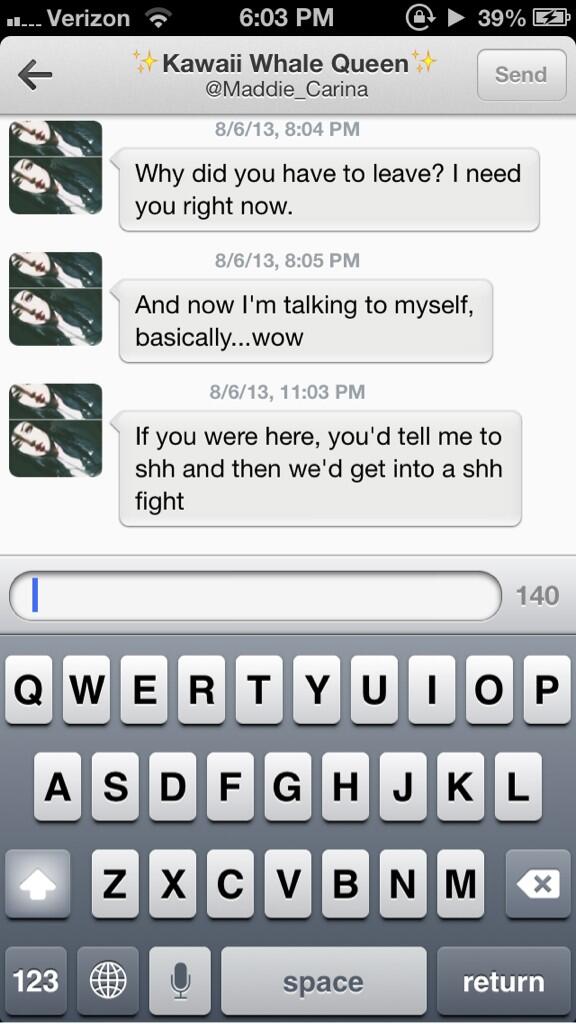 We'd get into a shh fight :(
