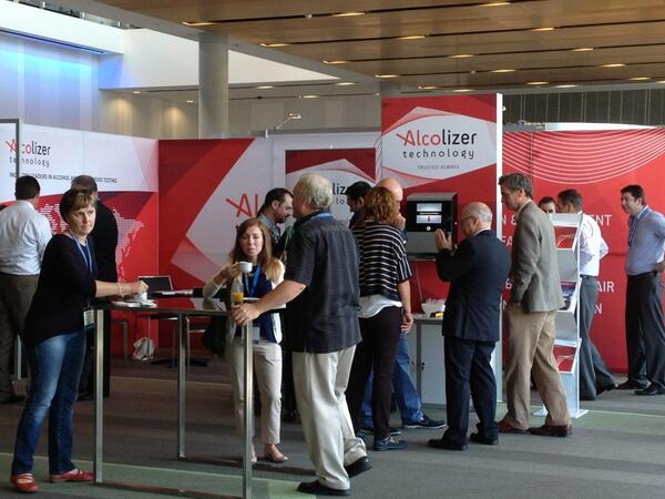 Morning tea at #T13 and <a href="/Alcolizer_Ltd/">Alcolizer Ltd</a> is showcasing their drug testing technology. Thanks for the sponsorship!