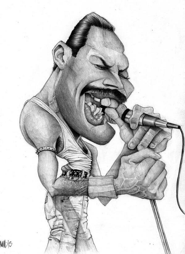 MaloEfrain's tweet photo. @MaloEfrain  Freddy Mercury. Lápiz :-) http://t.co/GqoZG0gLm3