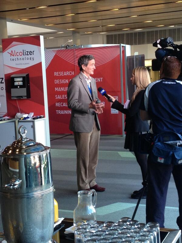 ICADTS's tweet photo. @Alcolizer_Ltd talk to @9NewsBrisbane re: technology &amp; how to test for alcohol and drug use by drivers @ICADTS #T13 http://t.co/oF1kZnn1ic