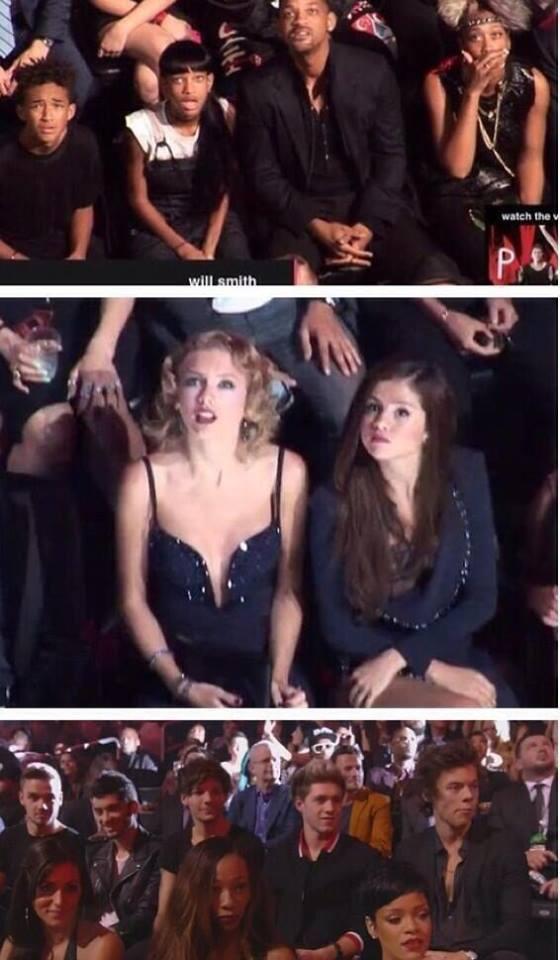 iamvinitshinde's tweet photo. Their reaction when they saw Miley Cyrus's performance. hahaha http://t.co/vJvHwLhwvn