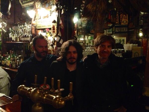 edgarwright's tweet photo. Last night in Paris. Me, Nigel Godrich &amp; Nicholas Godin. http://t.co/gkvWgjuW2J