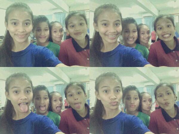 With @Nuraini99luxury @Keyshabiebs and @DKhadraa just now at apd1 :3 #practising #groupselfies