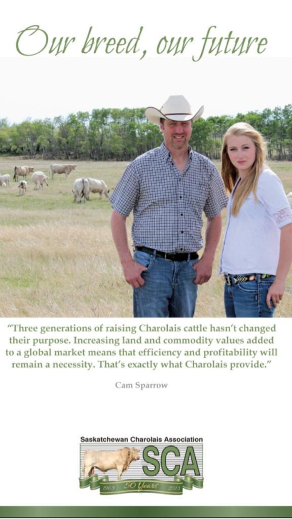 Make sure to check out the SCA ad on the back of the Canadian Cattlemen! #charolais