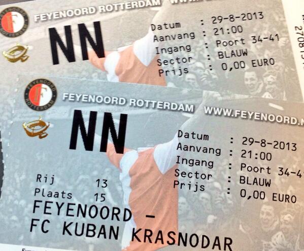 Dankzij <a href="/Feyenoord/">Feyenoord Rotterdam</a> kan ik onder m'n volgers 2 kaarten verloten voor de belangrijke <a href="/EuropaLeague/">UEFA Europa League</a> wedstr. #feykra RT!