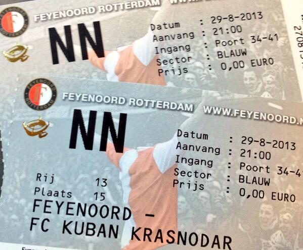 Dankzij <a href="/Feyenoord/">Feyenoord Rotterdam</a> kan ik onder m'n volgers 2 kaarten verloten voor de belangrijke <a href="/EuropaLeague/">UEFA Europa League</a> wedstr. #feykra RT!