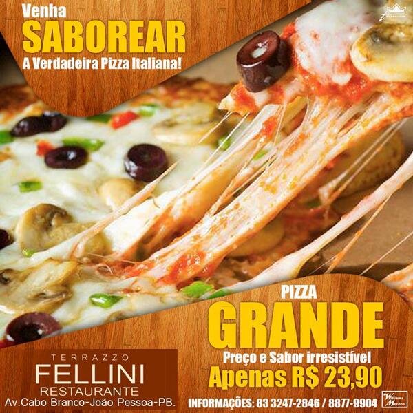 ShowNaNet2's tweet image. Todo dia é dia de #Pizza e no #Fellini (na orla do Cabo de Branco)... @WilliamsMocoto