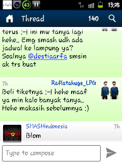 Raflatahugs_LPG's tweet photo. @destiaARFA Nih liat biar lo puas! Smash BELUM ada Jadwal kelampung! Itu dm barusan! Jgn jd penipu! Kasian SBL! http://t.co/85Whd4UnN5