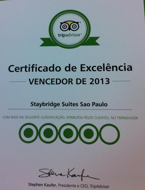 Staybridge_SP's tweet photo. Prezamos pela qualidade e serviço prestados e ficamos muito satisfeitos em sermos reconhecidos por nossos hóspedes! http://t.co/X5SCbbKiOq