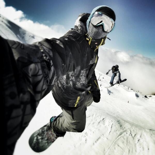 Come Closer. GoPro team member Zak Shelhamer offers air support for <a href="/ChasGuldemond/">Chas Guldemond</a> during training Olympic Games.