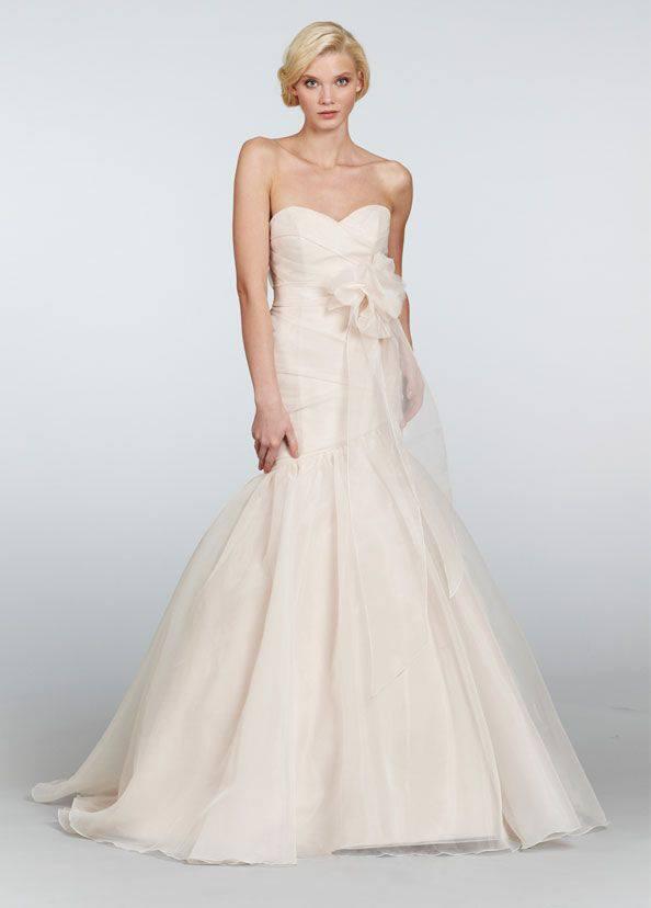 Loving Rosemary this evening, our blush organza strapless gown with elongated ruched bodice &amp; sweetheart neckline.