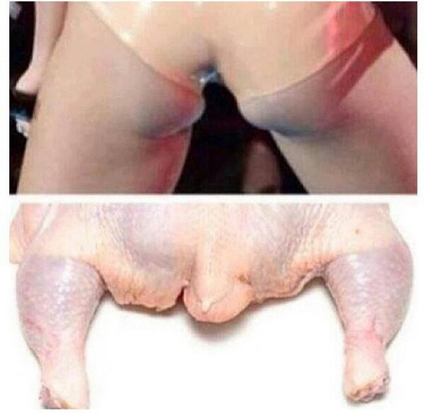 FunnyPicsDepot's tweet photo. Miley Cyrus Chicken Booty! http://t.co/nYDr6dH1cL