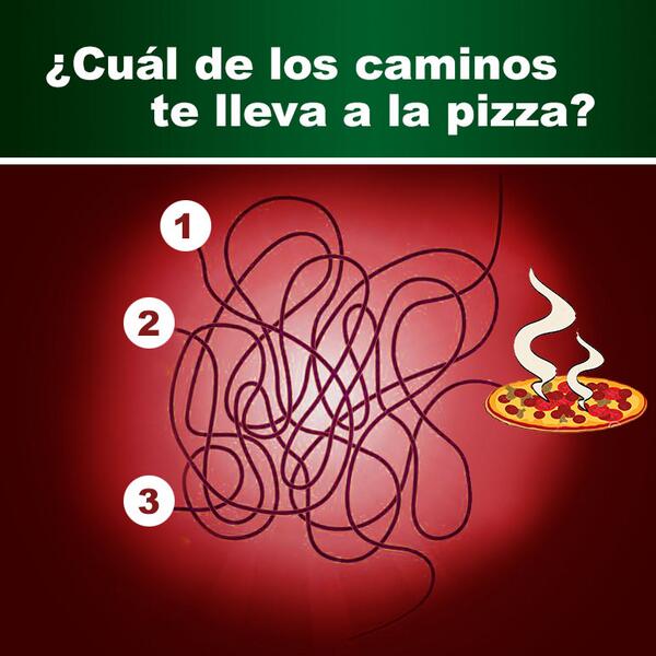 Karlasantos01's tweet photo. El 3RT @PapaJohnsRD: ¿Cuál de los caminos te lleva a la pizza? http://t.co/ho3Z71T0BS