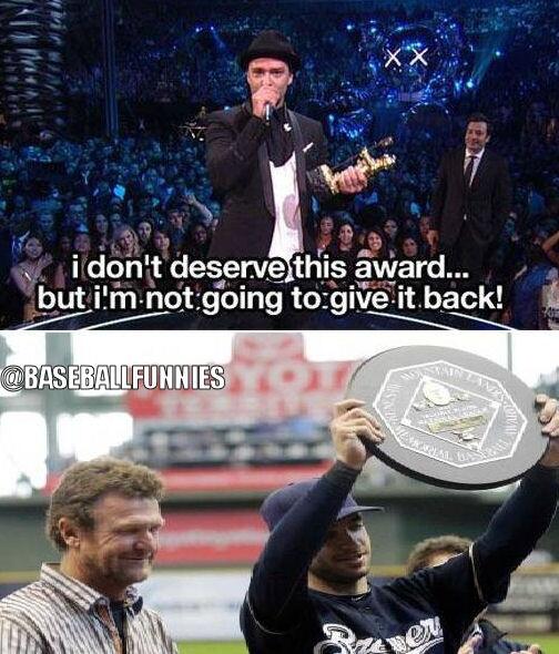 BaseballFunnies's tweet photo. Justin Timberlake > Ryan Braun http://t.co/k7eKtawOdd