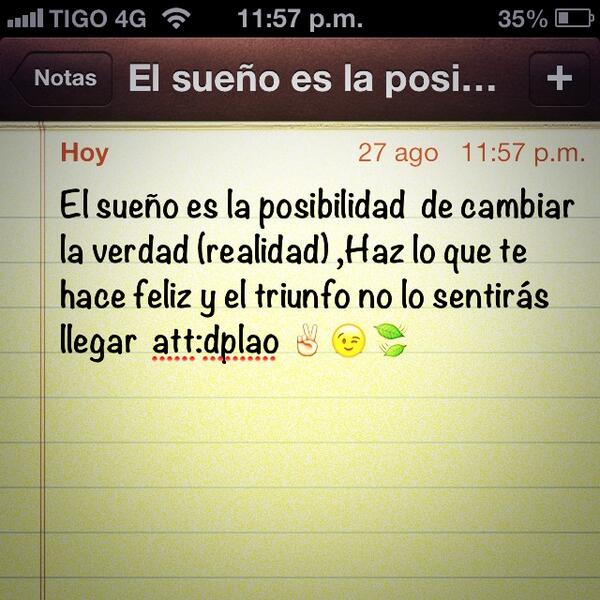plao94's tweet photo. 👏✌realidad materializa tus sueños 😉 http://t.co/24VXs2MWAo