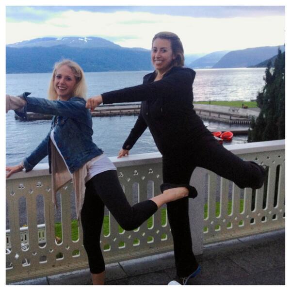 megan_wall's tweet photo. Touring Scandinavia! #PureBarreLife ...The Norway Fjords are a stunning backdrop for a @Pure_Barre workout http://t.co/E6mTgO1EUW