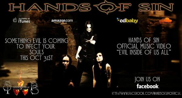Something Evil is coming this Oct 31st our official music video "evil inside of us all "