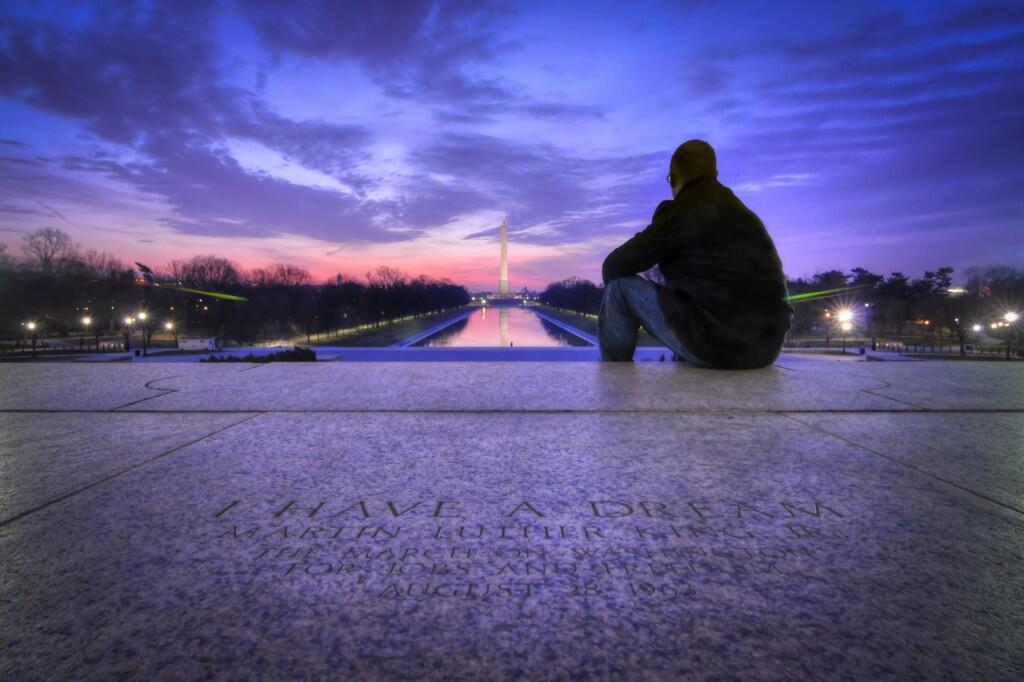Pic Tweet from the National Park Service: Beautiful photo of the exact spot Dr. King delivered his