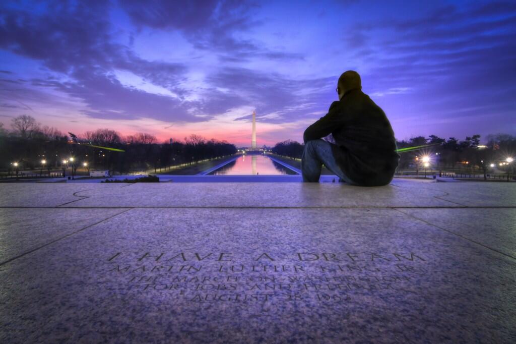 Pic Tweet from the National Park Service: Beautiful photo of the exact spot Dr. King delivered his 